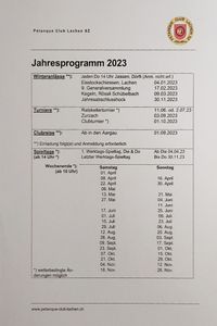 Jahresprogramm 2023